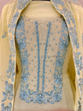 Ivory Charm Chikankari Style Unstiched Suit With Embroidered Dupatta