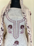 Blush Ivory Floral Embroidered Unstiched Suit Set